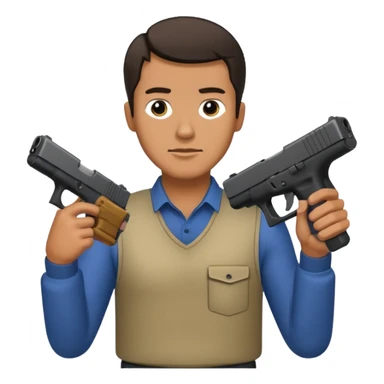GUY HOLDING A GLOCK 19 GEN 5 sticker