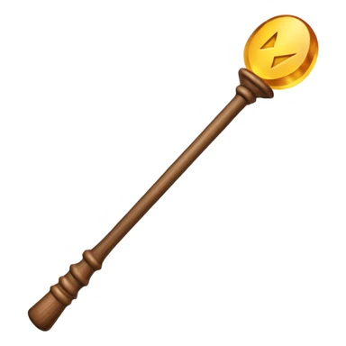 magic wooden staff sticker