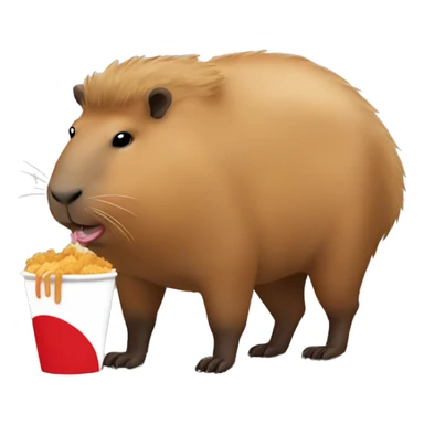 Worlds fattest capybara eating kfc sticker