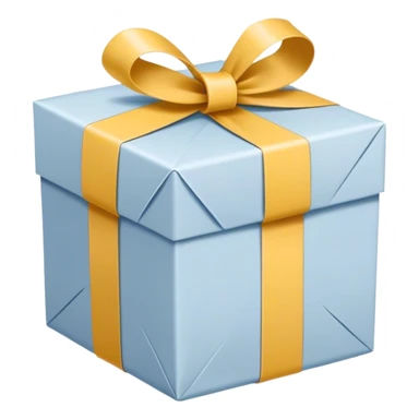 A neatly wrapped package with a ribbon partially tied, indicating something is coming soon. The design is clean, minimal, and modern, in a flat illustration style, ideal for an empty state UI. sticker