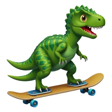 Dinosaur on a skateboard sticker