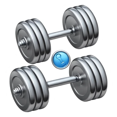 dumbbell with a drop symbol sticker