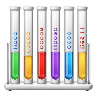 Labels on test tubes. sticker