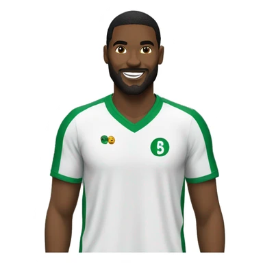 jugador de handball camiseta verde negra  sticker