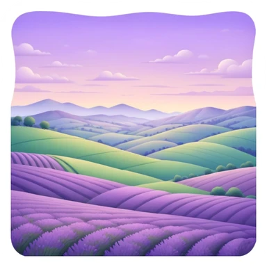 Pastel purple scenery sticker