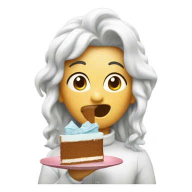 Ice spice eating cake sticker