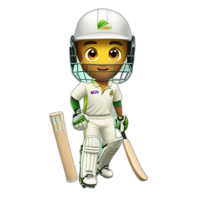Cricket Player sticker