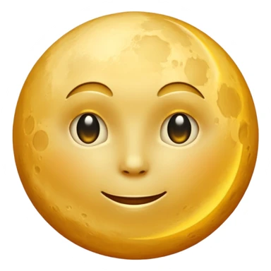 golden moon without face sticker