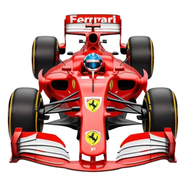 Make a Ferrari f1 car with leclerc driving it emoji sticker
