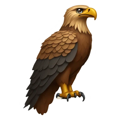 Wooden eagle totem sticker