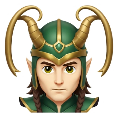 Loki with horned helmet sticker