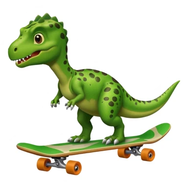 Dinosaur on a skateboard sticker