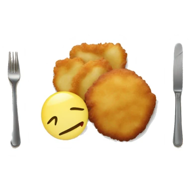 schnitzel and potatoes on a plate sticker
