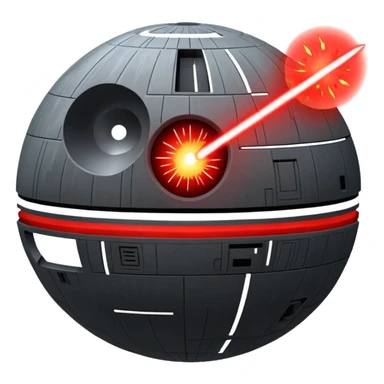 Death star firing at usa sticker