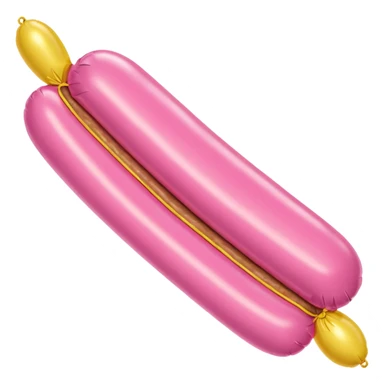 SPAM sausage weiner jeff koons style inflatable balloon sausage sculpture art  sticker