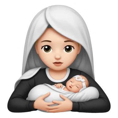 Newborn B&W with female sticker