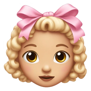 A baby pink heart with a bow 🎀 sticker