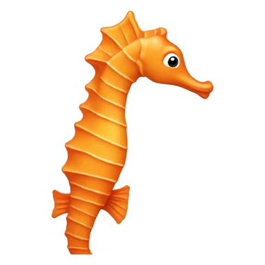 Orange seahorse emoji sticker