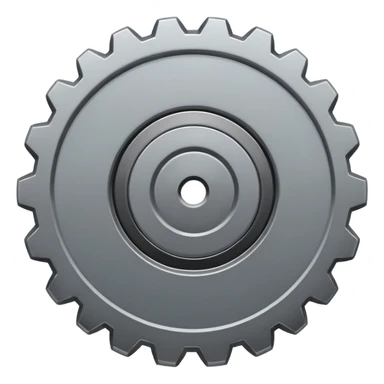 settings gear icon for site navigation. just one gear. no happy face, just grey, 6 notches sticker