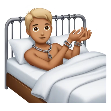 chain attached to hand in bedframe sticker