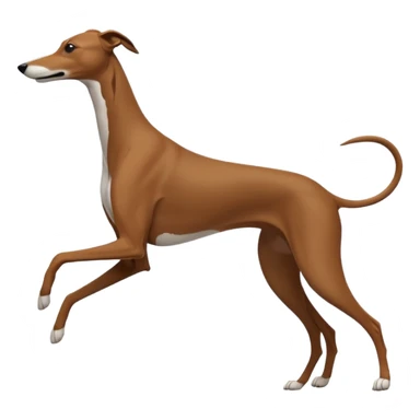 Silouhette of a brown Greyhound running sticker