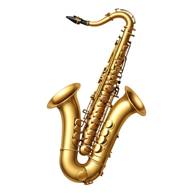 Cinematic Realistic Saxophone, smooth, curving brass body with a golden finish, soft reflections of warm light catching the details, a player’s fingers carefully pressing the keys, glowing with a jazzy, atmospheric charm. sticker