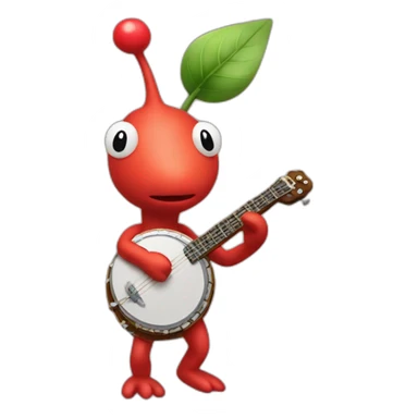 pikmin playing the banjo sticker
