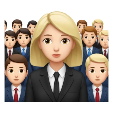 the woman in suits thinks about a lot of people sticker
