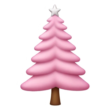 baby pink christmas tree sticker