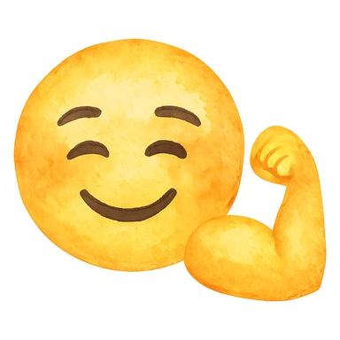 watercolor style retention strength emoji sticker