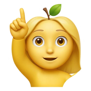 A 3D Apple-style yellow round emoji, neutral face with simple cartoonish eyes, raising one hand, thumb pointing backward over the shoulder to indicate “past” or “behind,” clean minimal background, smooth bright style sticker