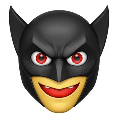 A batman emoji with red eyes and it should look realistic  sticker
