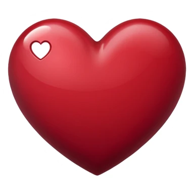Burgundy red heart sticker