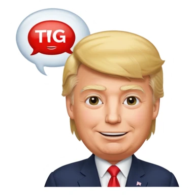 Trump  qui dit TG dans une bulle  sticker