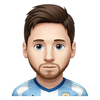 Lionel Messi soccer player with Argentina blue and white jersey sticker