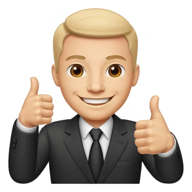 Boss with thumbs up sticker