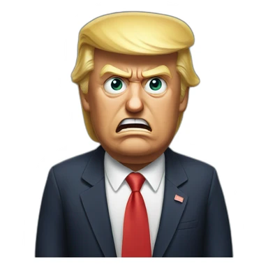 donald trump angry sticker