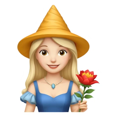 Medieval princess with cone hat sticker