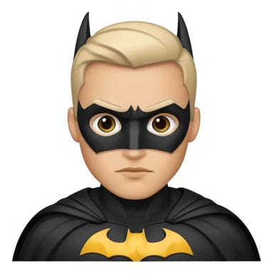 Batman a light tone man with a dark batman suit  sticker