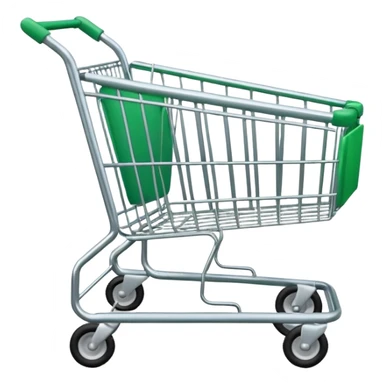 AN EMPTY GREEN SHOPPING TROLLEY sticker
