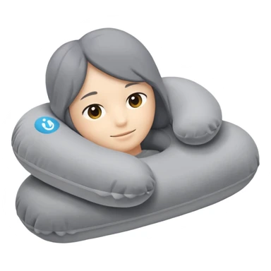 A plush travel pillow with gentle cushioning that wraps comfortably around the neck. sticker