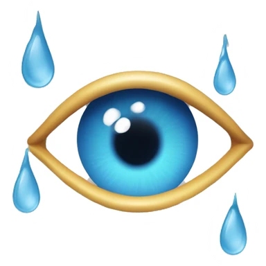 watery eye with hearth sticker