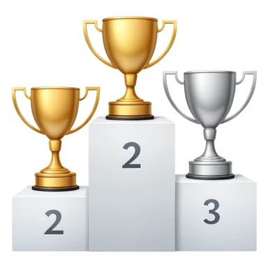 1st 2nd 3rd place podiums with gold silver bronze medals sticker