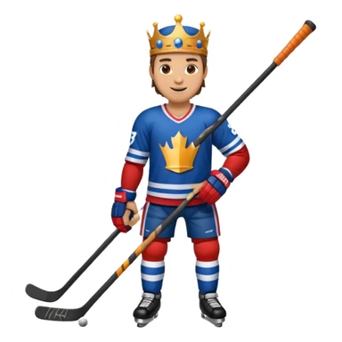 King Hockey player full body sticker