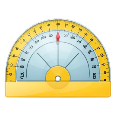 "📏" This emoji is for ruler. Then make an emoji for protractor. Which is real emoji type like the given emoji and same color....make emoji not imaje sticker