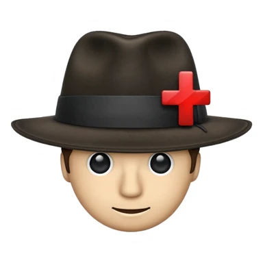 a fedora with a red cancel sign over it sticker