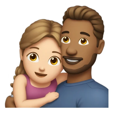 Man hugging pregnant woman sticker