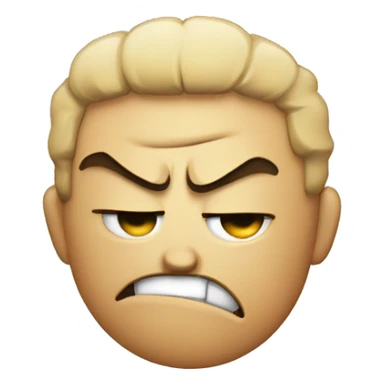 Angry sleepy face with a balled up fist sticker