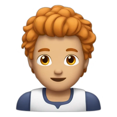 à men have muscles blanc avec les cheveux roux sticker