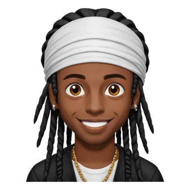 playboi carti vamp with durag and  dreads sticker
